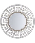 Miniatyrbilde 1 av 6: Vegghengende speil Gull 70 cm rund dekorativ ramme Geometrisk stammeinspirert glansfinish
