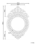Miniatyrbilde 3 av 9: Veggspeil Sølv 70 x 100 cm Jenterom Barnerom Elegant Glamorøs