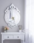 Miniatyrbilde 5 av 9: Veggspeil Sølv 70 x 100 cm Jenterom Barnerom Elegant Glamorøs