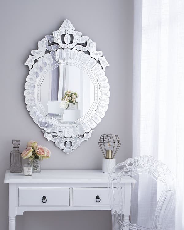 Veggspeil Sølv 70 x 100 cm Jenterom Barnerom Elegant Glamorøs