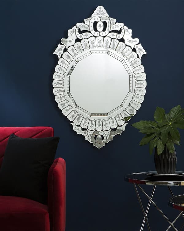 Veggspeil Sølv 70 x 100 cm Jenterom Barnerom Elegant Glamorøs
