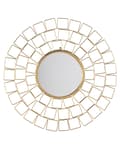 Miniatyrbilde 1 av 7: Veggspeil Gull ø 90 cm Rund form Glamour Vintage Hollywood