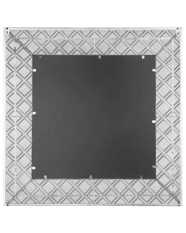 Veggspeil Sølv 80 x 80 cm Orientalsk ramme Diamantdekor