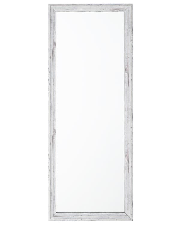 Veggspeil Hvit Tre 50 x 130 cm Rektangulært Vertikalt Minimalistisk Skandinavisk
