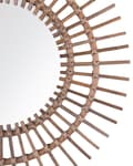 Miniatyrbilde 4 av 6: Veggspeil Sandbeige Rotting ø 76 cm Rund form Dekorativt Gang Boho-stil