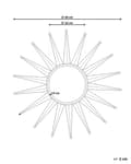 Miniatyrbilde 3 av 7: Vegghengespeil gull 60 cm rund solform Sun Shape Sunburst dekorativt aksentstykke stue soverom vintage glamour retro Hollywood