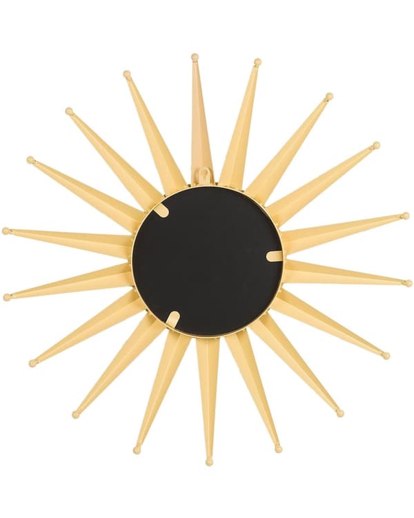 Vegghengespeil gull 60 cm rund solform Sun Shape Sunburst dekorativt aksentstykke stue soverom vintage glamour retro Hollywood
