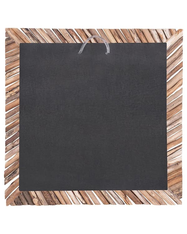 Veggspeil Lyst tre 61 x 61 cm Dekorativt Rustikk stil