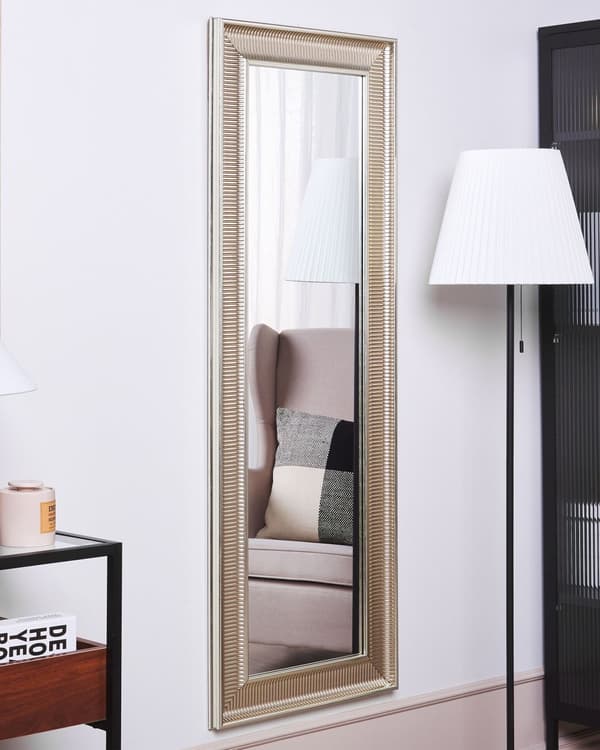 Veggspeil Gull 51 x 141 cm Syntetisk Ramme Moderne Glamorøs Stil Stue Soverom
