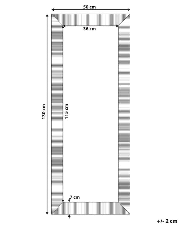 Vegghendende Speil Gull 50 x 130 cm Innrammet Moderne Stue Gang