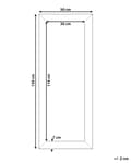 Miniatyrbilde 3 av 6: Vegghengende speil sølv 50 x 130 cm Vertikal Stue Soverom Soverom Kommode Gesso Finish