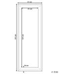 Miniatyrbilde 3 av 6: Hengende Veggspeil Svart 51 x 141 cm Syntetisk Materiale Skandinavisk Minimalistisk