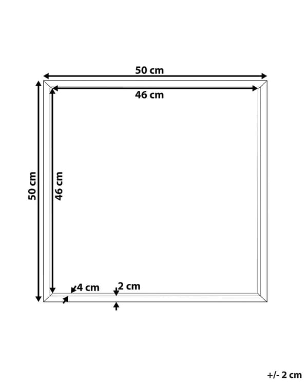 Veggspeil Svart Syntetisk ramme 50 x 50 cm Firkantet Moderne Minimalistisk Bad Gang Soverom Tilbehør