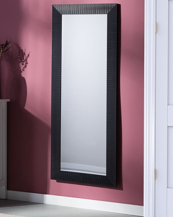 Vegghengende Speil Svart 50 x 130 cm Innrammet Moderne Stue Gang