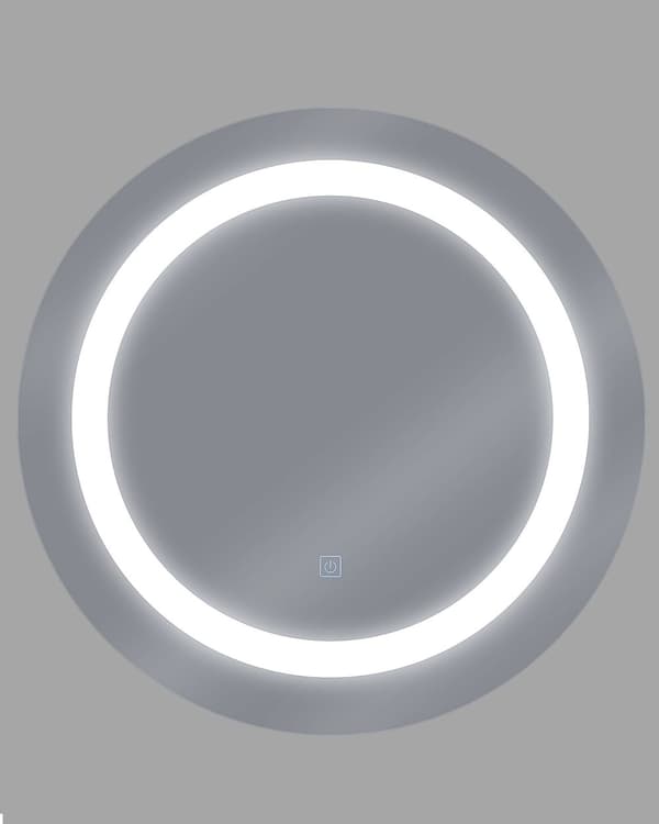 Veggmontert Hengende LED-speil 58 cm Rundt Moderne Baderomsspeil Sminkespeil Soverom