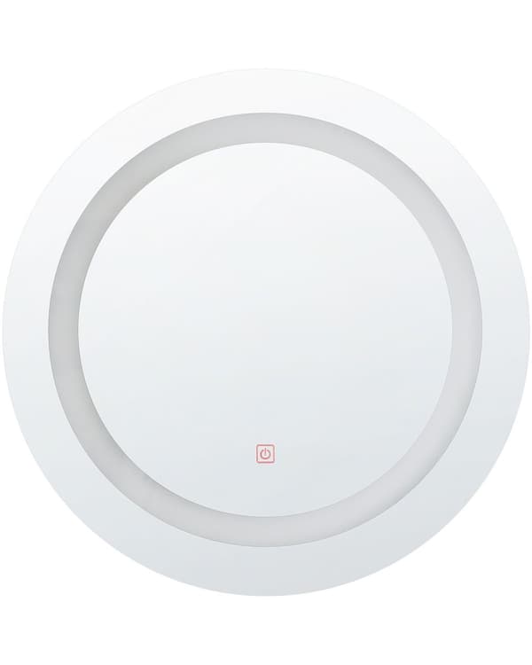 Veggmontert Hengende LED-speil 58 cm Rundt Moderne Baderomsspeil Sminkespeil Soverom