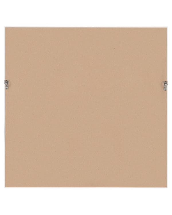 Veggspeil Hvit Syntetisk ramme 50 x 50 cm Firkantet Moderne Minimalistisk Bad Gang Soverom Tilbehør