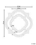 Miniatyrbilde 3 av 6: Veggspeil Svart Ramme Syntetisk Materiale 51 cm Hengende Hjemmeinnredning Moderne