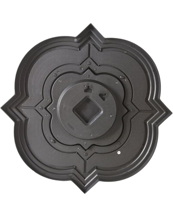 Veggspeil Svart Ramme Syntetisk Materiale 51 cm Hengende Hjemmeinnredning Moderne