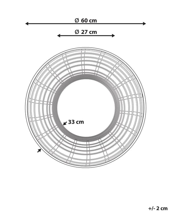 Vegghengende Speil ø 60 cm Hjemmedekorasjon Rund ramme Bambus Tre Minimalistisk design Stue Møbler Soverom