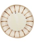 Miniatyrbilde 4 av 5: Vegghengende Speil ø 60 cm Hjemmedekorasjon Rund ramme Bambus Tre Minimalistisk design Stue Møbler Soverom