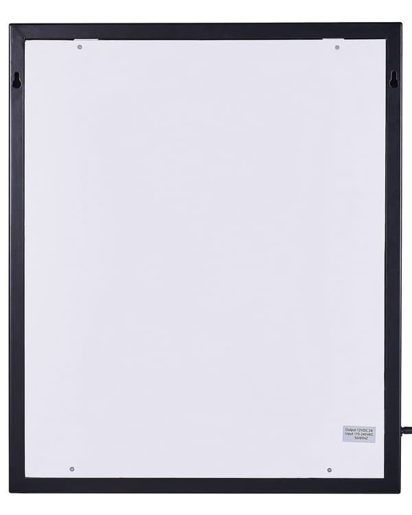 Veggspeil 50 x 60 cm svart LED lys