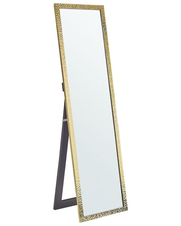 Gulvspeil gull 40 x 140 cm dekorativ ramme