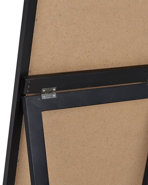 Stående Speil Svart MDF 40 x 150 cm med Stativ Dekorativ Ramme Moderne Design