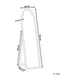 Miniatyrbilde 3 av 7: Ståënde Speil Gull MDF 40 x 150 cm med Stativ Dekorativ Ramme Moderne Design
