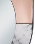 Miniatyrbilde 5 av 5: Veggspeil Marmoreffekt Roségull Glass 65 x 50 cm Oval Veggspeil Veggmontert Hjemmeinnredning Tilbehør Glamour Moderne