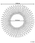 Miniatyrbilde 3 av 5: Veggspeil Sort Rattan 60 cm Boho Runde Monteringskroker Stue Soverom