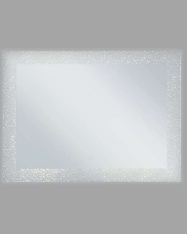 Veggspeil 60 x 80 cm LED-lys Antitåkesystem Baderomstilbehør Dekorativt baderomstilbehør