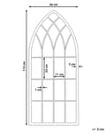 Miniatyrbilde 3 av 5: Veggspeil Sort 50 x 115 cm Vindusform Metallramme Vintage