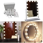 Hollywood Makeup Mirror, LED Ljus Justerbar Ljusstyrka KIT Bo12747