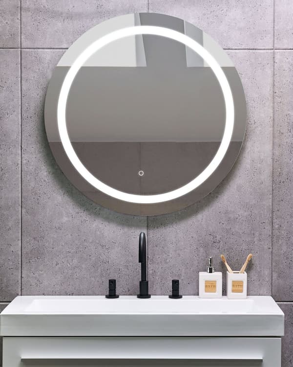 Vægmonteret hængende LED spejl ø 79 cm Rundt Moderne Badeværelse Makeup Soveværelse