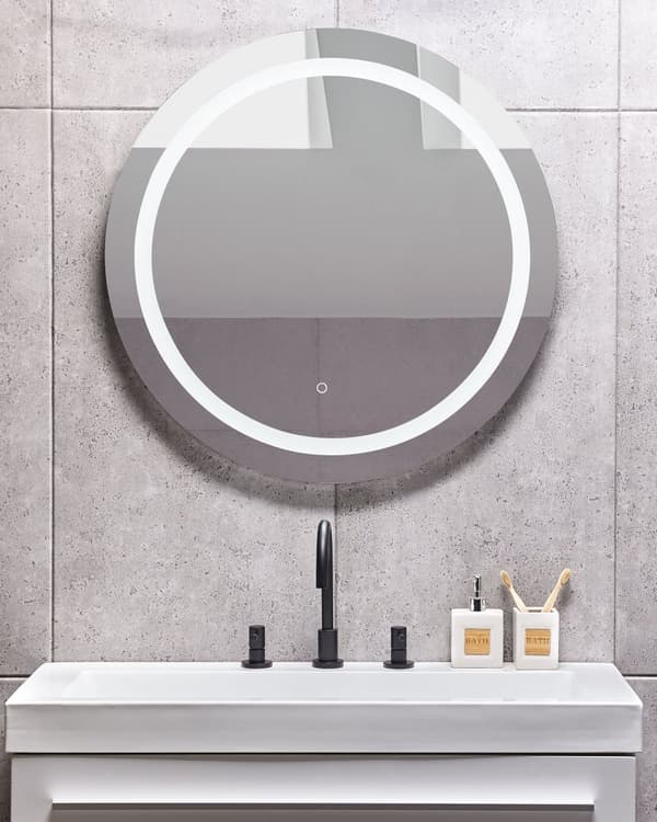 Vægmonteret hængende LED spejl ø 79 cm Rundt Moderne Badeværelse Makeup Soveværelse