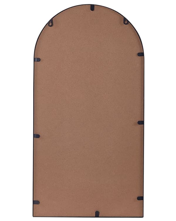 Vægspejl med hylde Sort og kobber Metal 40 x 67 cm Oval form Hængende gang dekoration