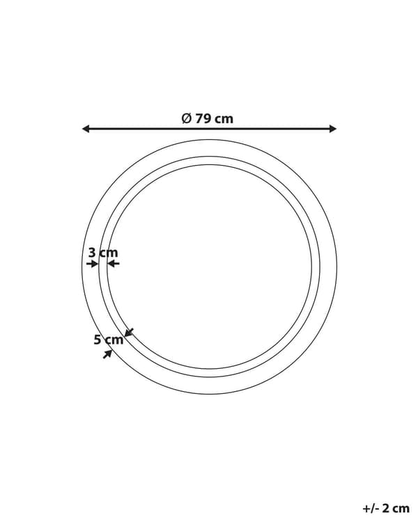 Väggspegel med LED Silver ø 79 cm Rund Modern Design Badrum Sminkspegel Sovrum