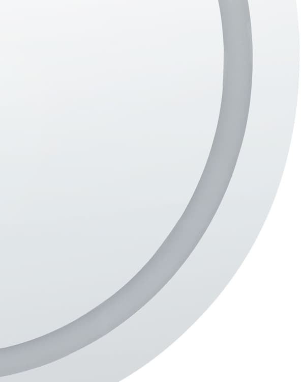 Väggspegel med LED Silver ø 79 cm Rund Modern Design Badrum Sminkspegel Sovrum