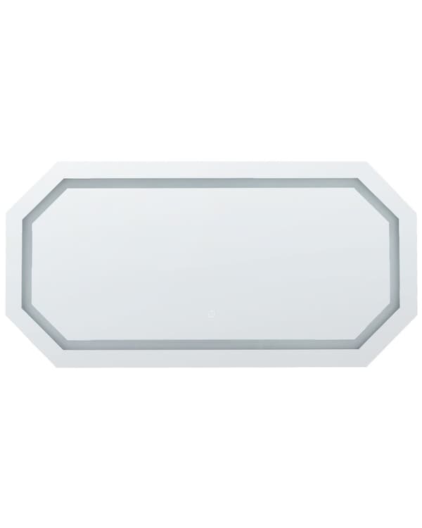 Väggmonterad LED Spegel 120 x 60 cm Oktagonal Modern Nutida Badrum Sminkspegel Sovrum