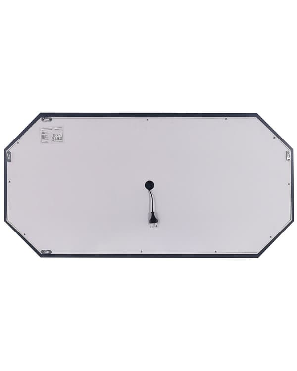 Speil med LED-belysning Sølv 120 x 60 cm Åttekantet form Sminkespeil Moderne Baderom Soverom