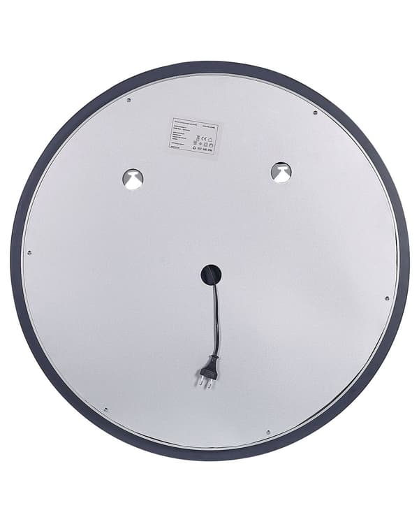Speil med LED-belysning Sølv ø 79 cm Veggspeil Rund form Sminkespeil Moderne Baderom Soverom