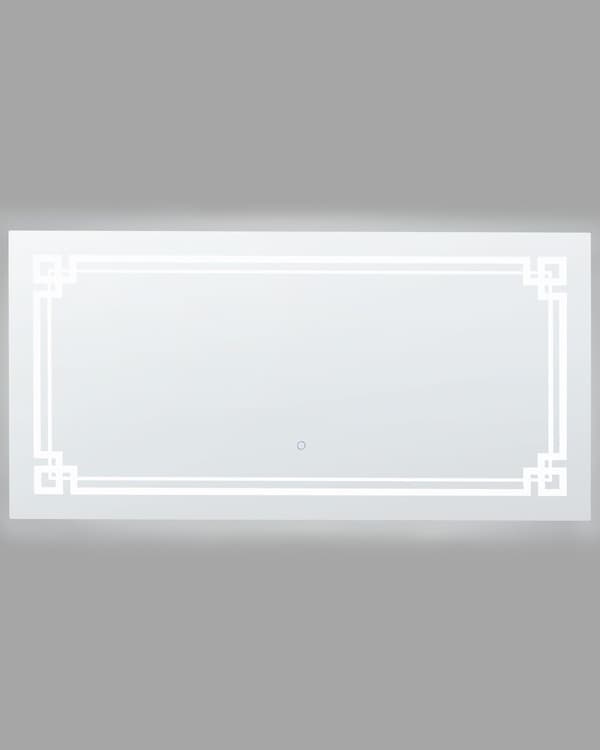 Speil med LED-belysning Sølv 120 x 60 cm Rektangulært veggspeil Sminkespeil Moderne Baderom Soverom