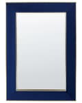 Miniatyrbild 4 av 6: Väggspegel Blå Sammet 50 x 70 cm med Krokar Hängande Dekorativ Ram Glamour Väggdekoration Vardagsrum Sovrum