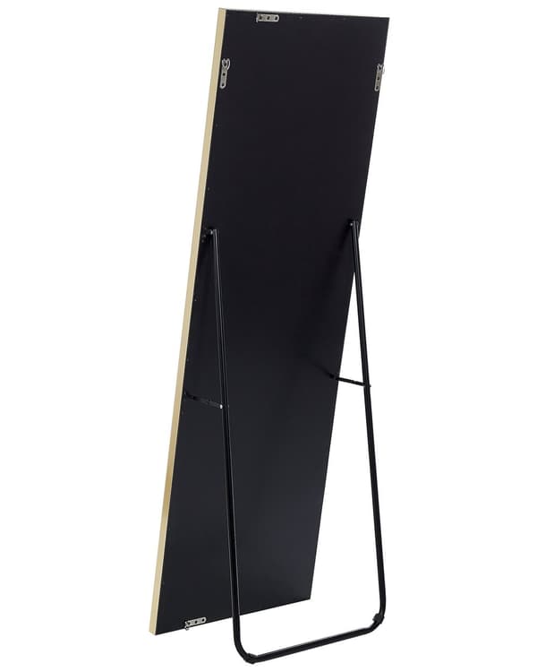 Golvspegel Blå Sammet 50 x 150 cm med Stativ Dekorativ Ram Glamour Väggdekoration Sovrum Vardagsrum