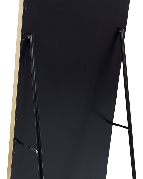 Golvspegel Blå Sammet 50 x 150 cm med Stativ Dekorativ Ram Glamour Väggdekoration Sovrum Vardagsrum