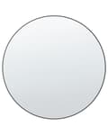 Miniatyrbillede 1 af 8: Rundt Vægspejl Sort Aluminium ø80 cm Moderne Spejl med Ramme til Entre Pigeværelse Indretning Spejlbeslag Skjult Ophæng