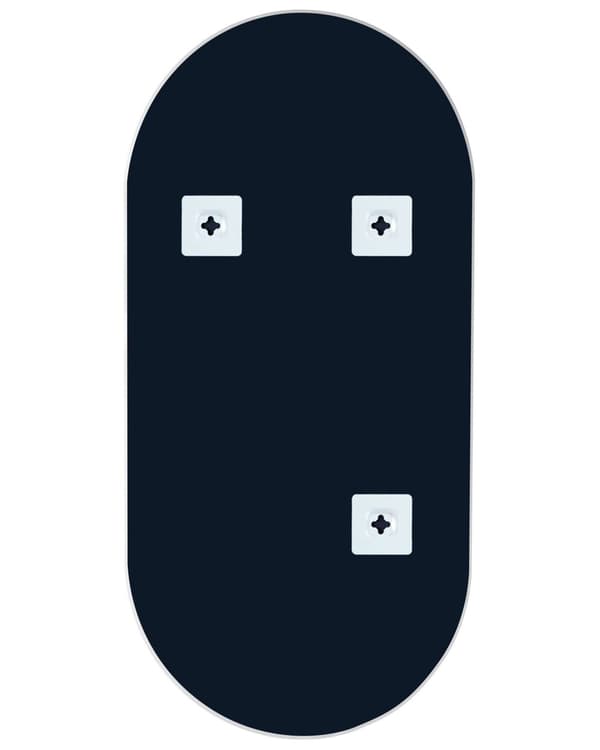 Seinäpeili hopea 40 x 80 cm metalli lasi ovaali ripustuskoukku minimalistinen moderni
