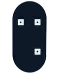 Pikkukuva 5 / 5: Seinäpeili hopea 40 x 80 cm metalli lasi ovaali ripustuskoukku minimalistinen moderni