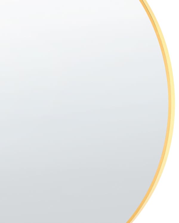 Speil Gull Glass ø 80 cm Rundt Dekorativt Veggmontert Uten ramme Moderne Innredning Tilbehør